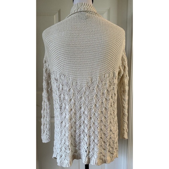 Sundance Ingrid Knit Cardigan Cream Sweater Womens XS Classic Open Front Neutral - Picture 8 of 11